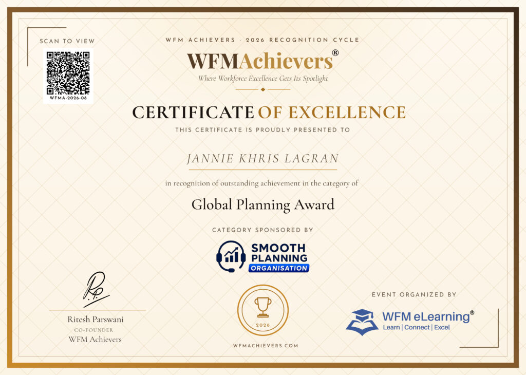 Certificate of Excellence – Jannie Khris T. Lagran